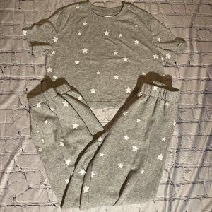 Grey, Colsie, Star shirt/sweatshirt set, Size S